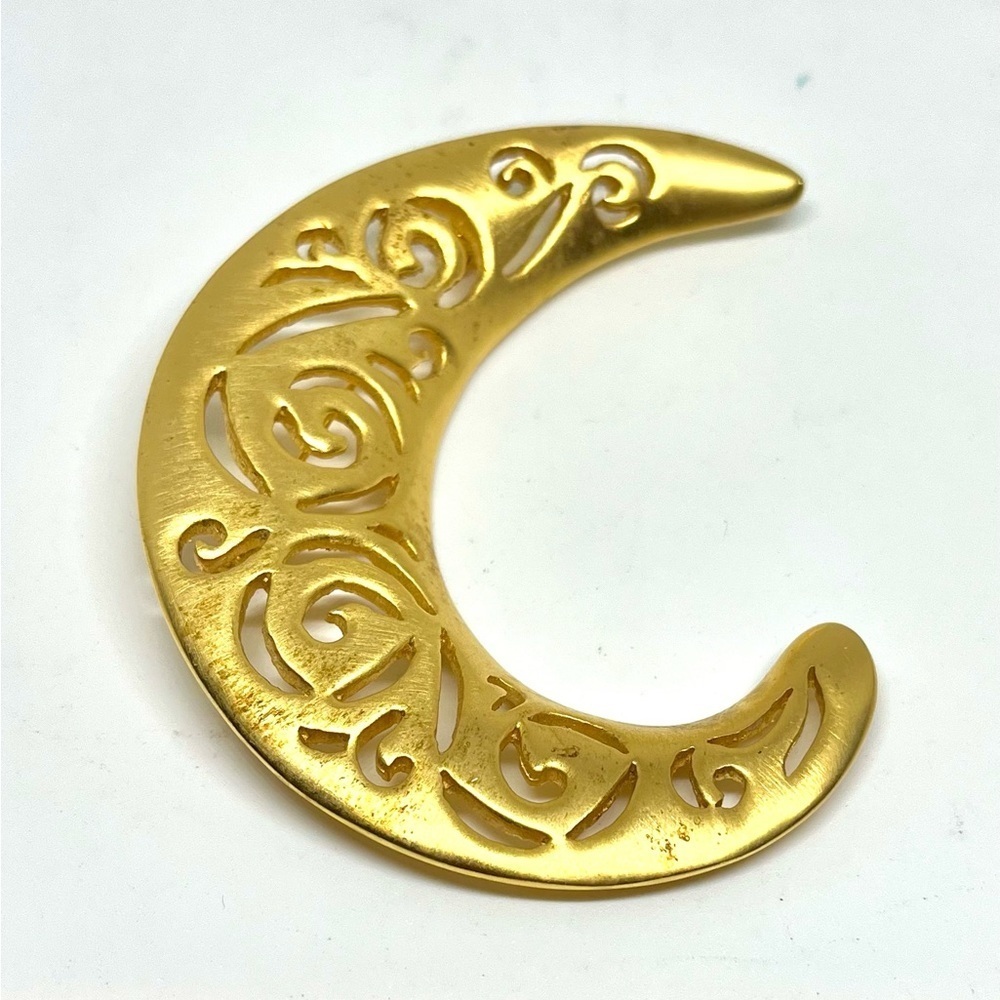 Clara Studio Inc Crescent Moon Brooch